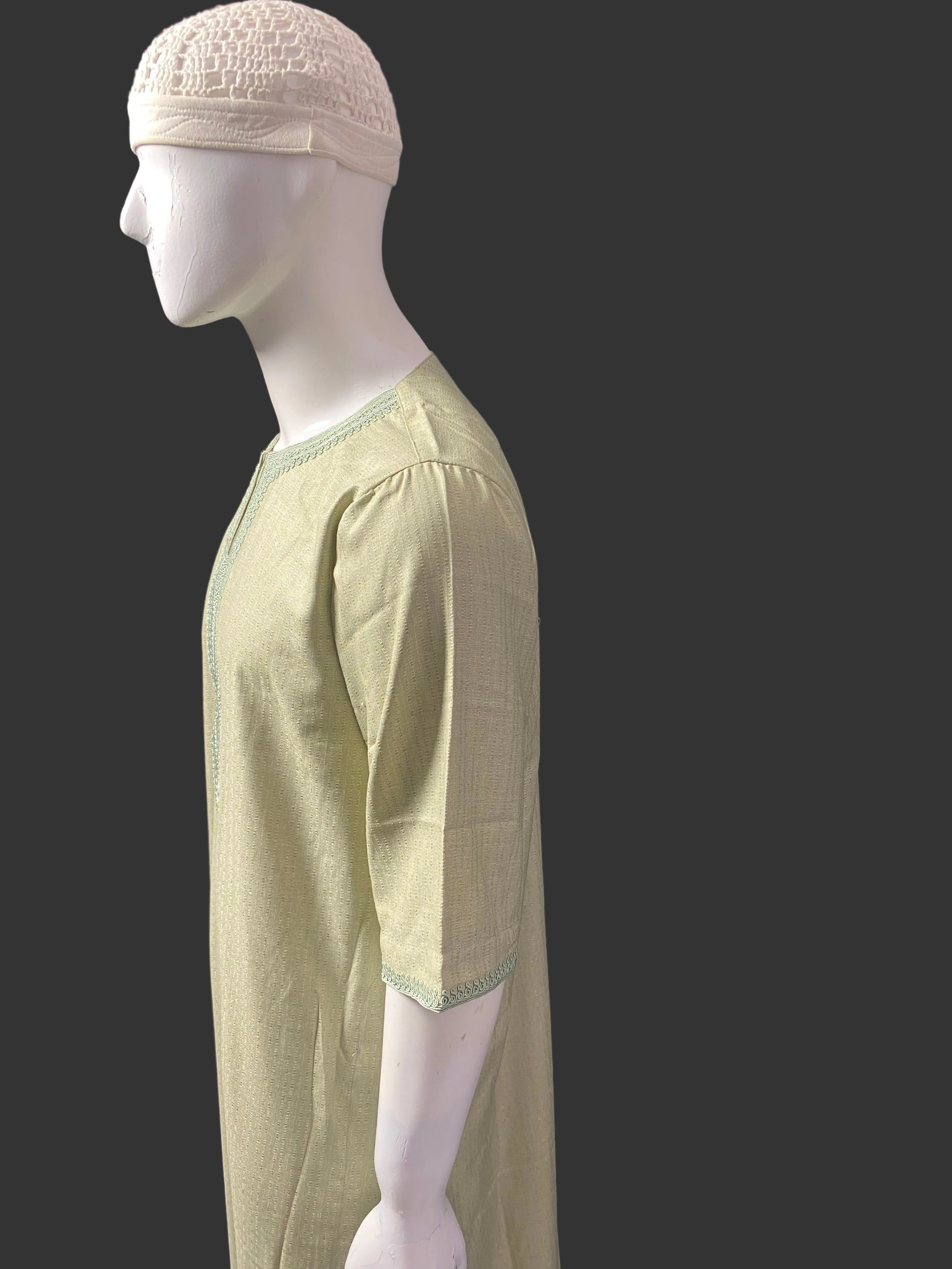 Djellaba marocaine collection été (Vert Clair)  💚                       (La chéchia n’est pas offerte)