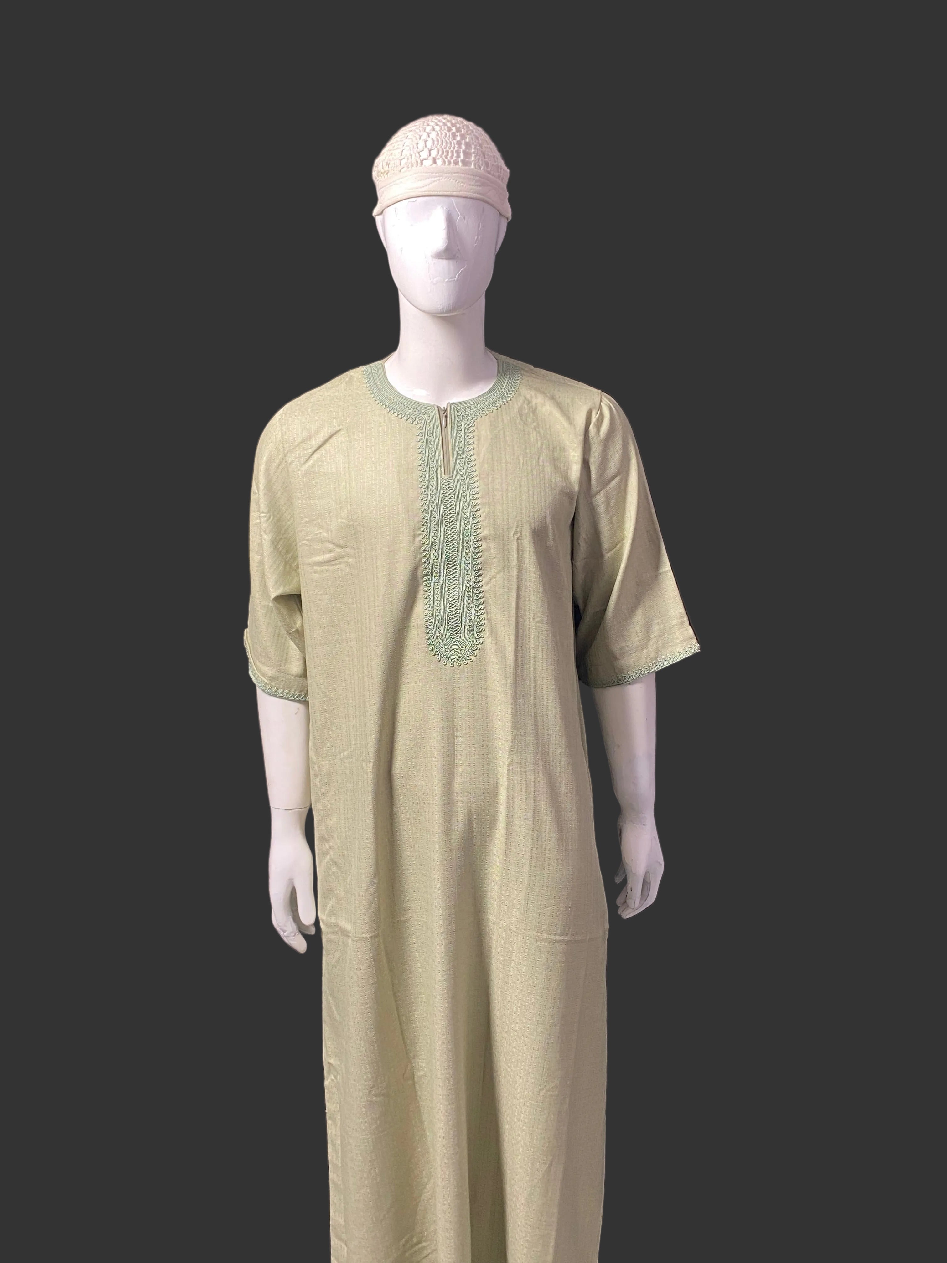 Djellaba marocaine collection été (Vert Clair)  💚                       (La chéchia n’est pas offerte)