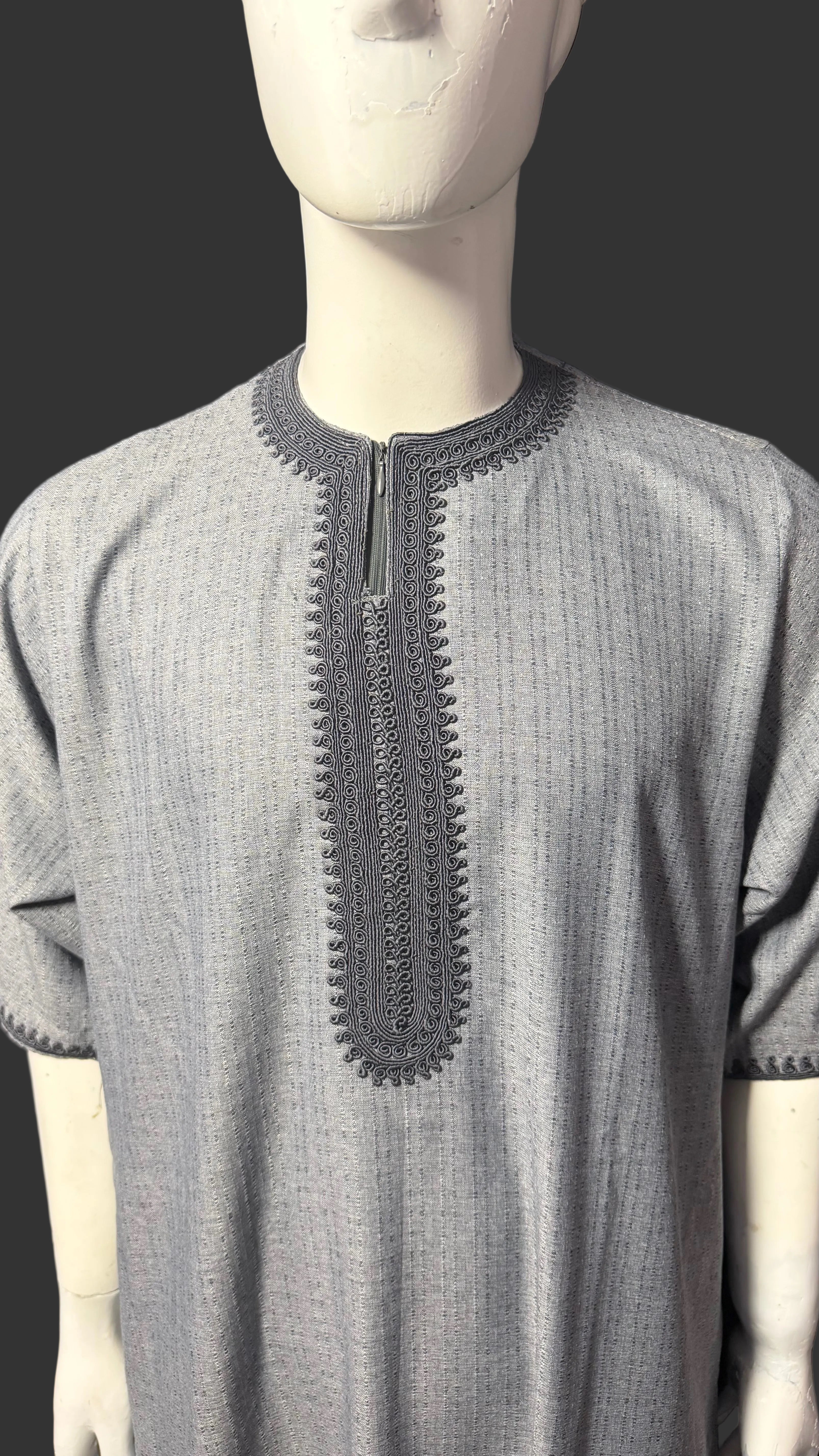 Djellaba marocaine collection été Emir (Gris) 🌫️                         (La chéchia n’est pas offerte)