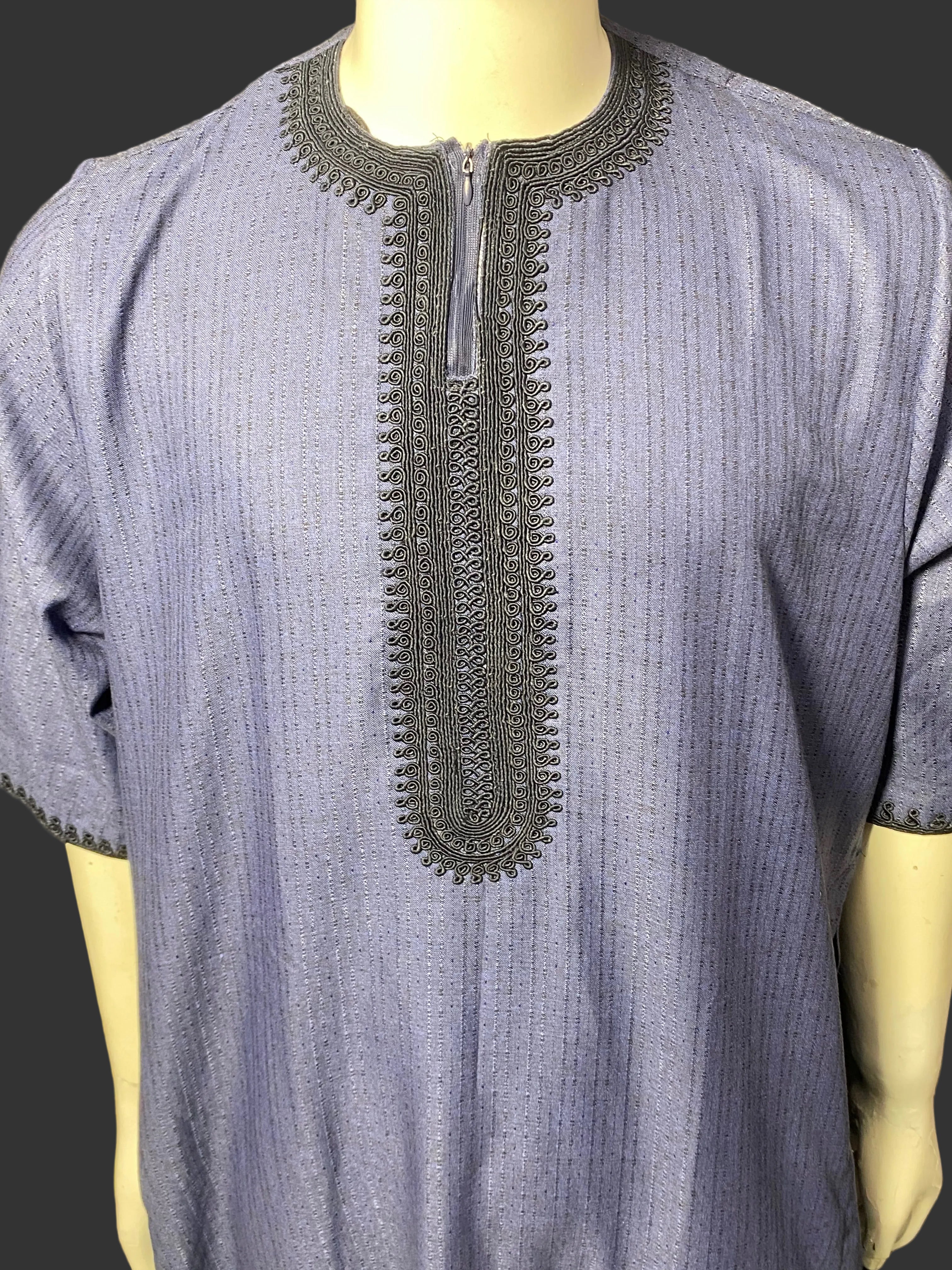 Djellaba marocaine collection été (Bleu Foncé)  🔵                    (La chéchia n’est pas offerte)