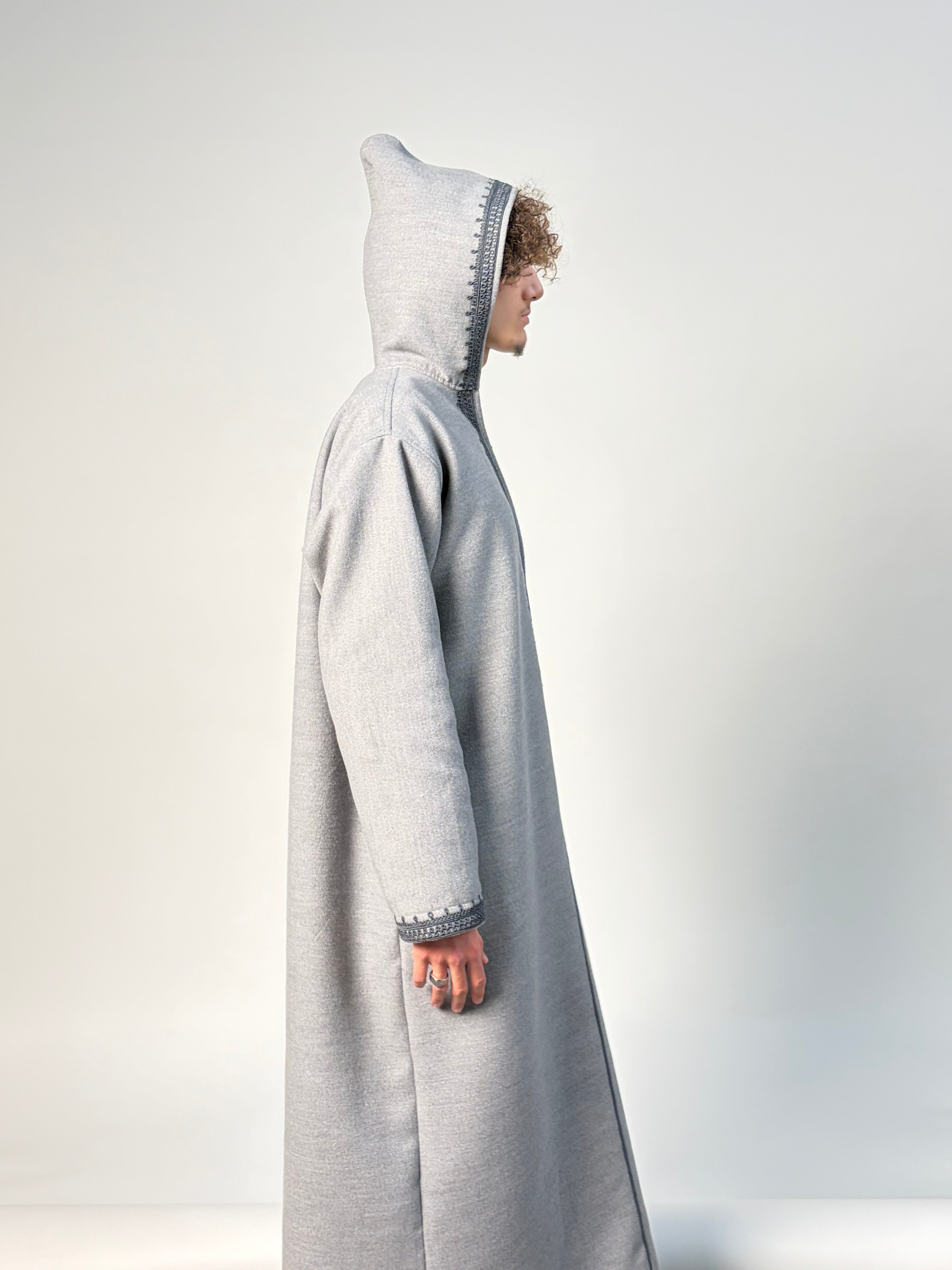 Qamis hiver (Gris) épais – Confort & élégance 34,99