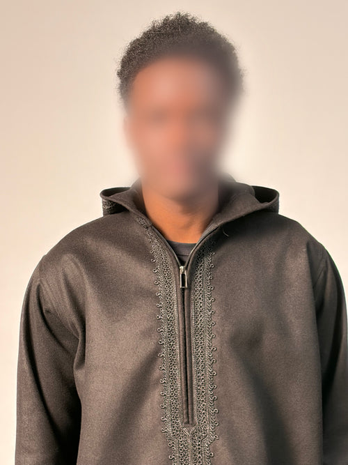 Qamis hiver (Noir) épais – Confort & élégance 69,99 €