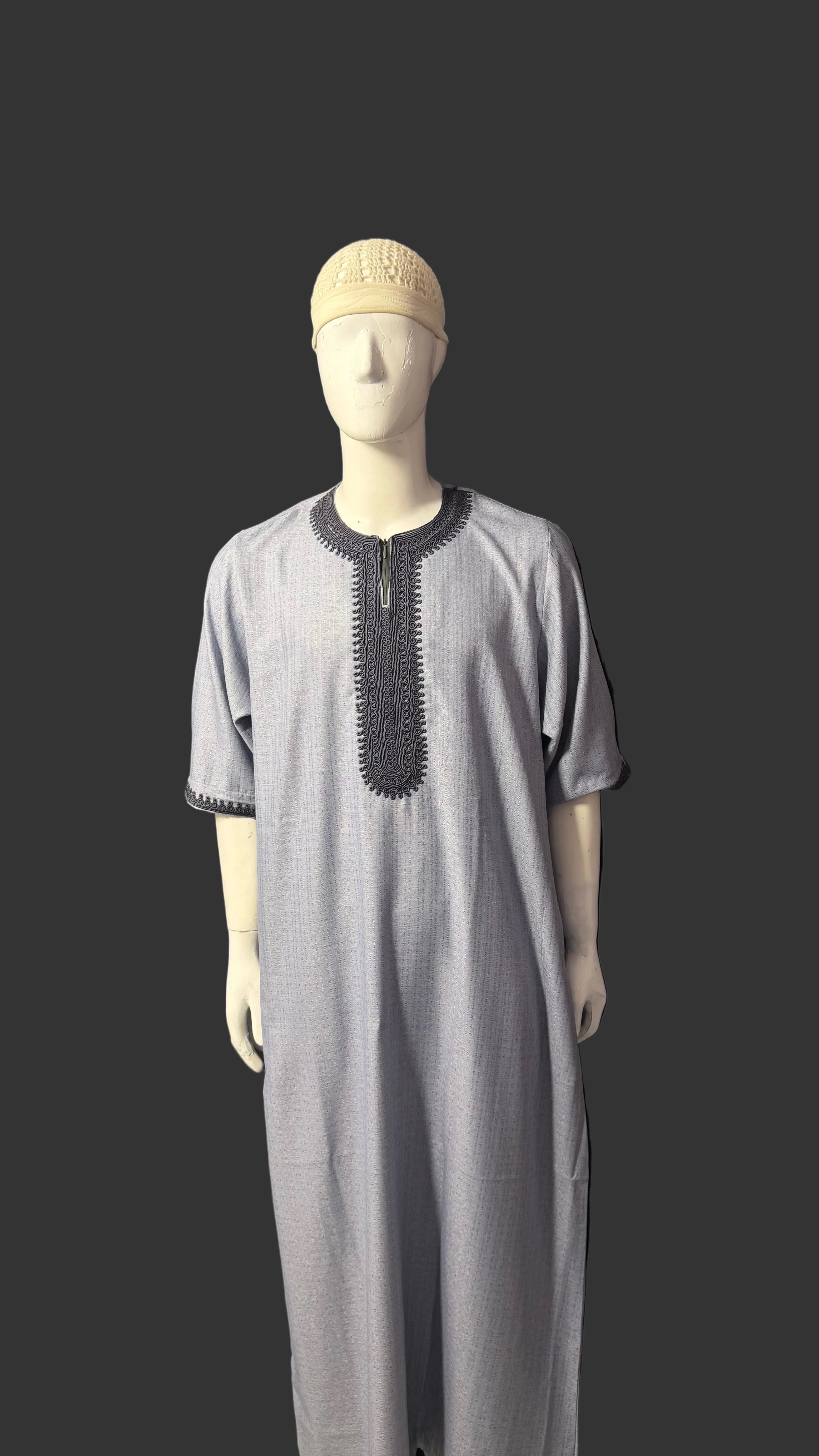 Djellaba marocaine collection été (Bleu ,Gris) 💎🌫️              (La chéchia n’est pas offerte)